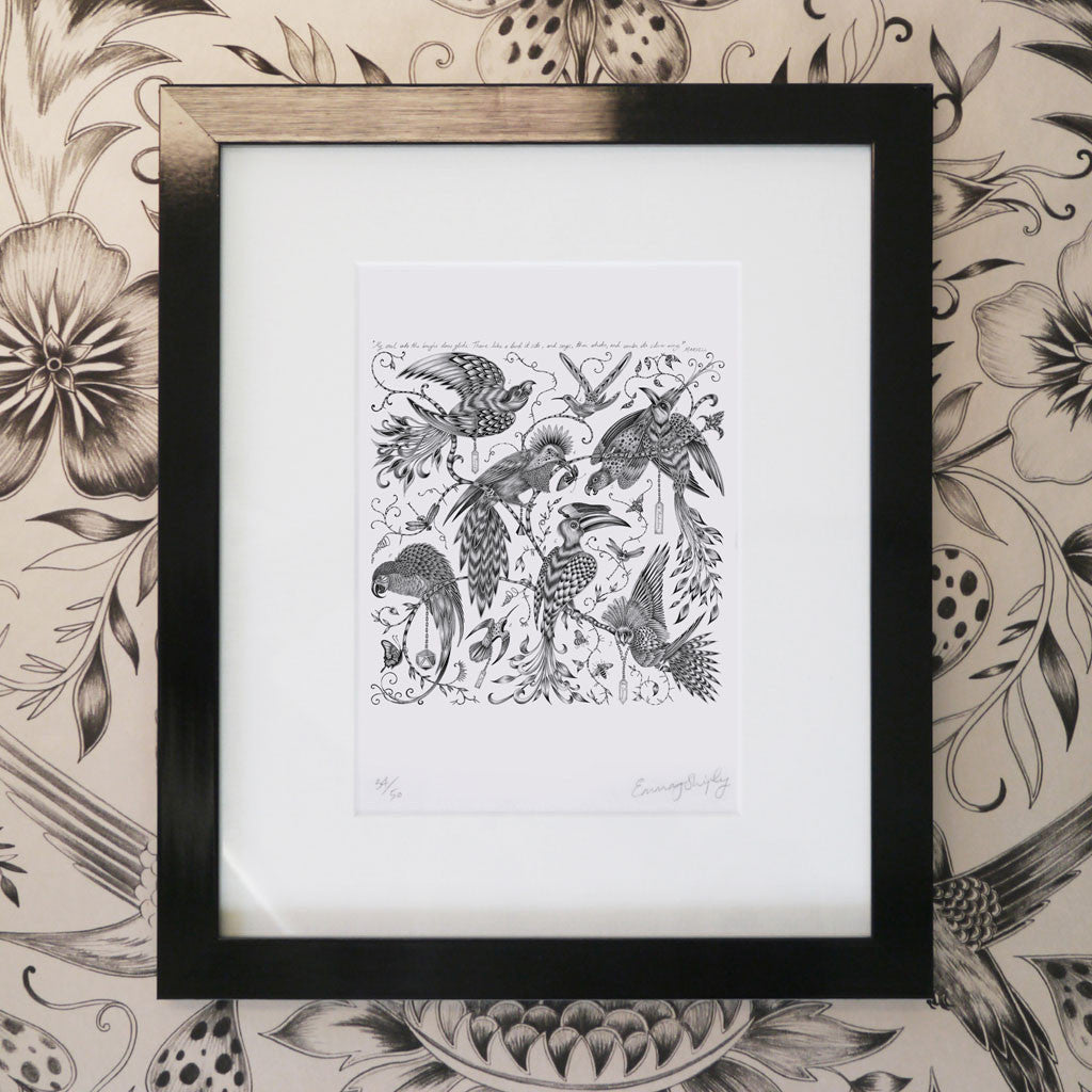 Menagerie Paradísi Mini Print - Black Frame