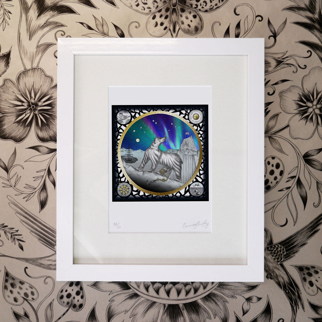 Aurora Mini Print - White Frame