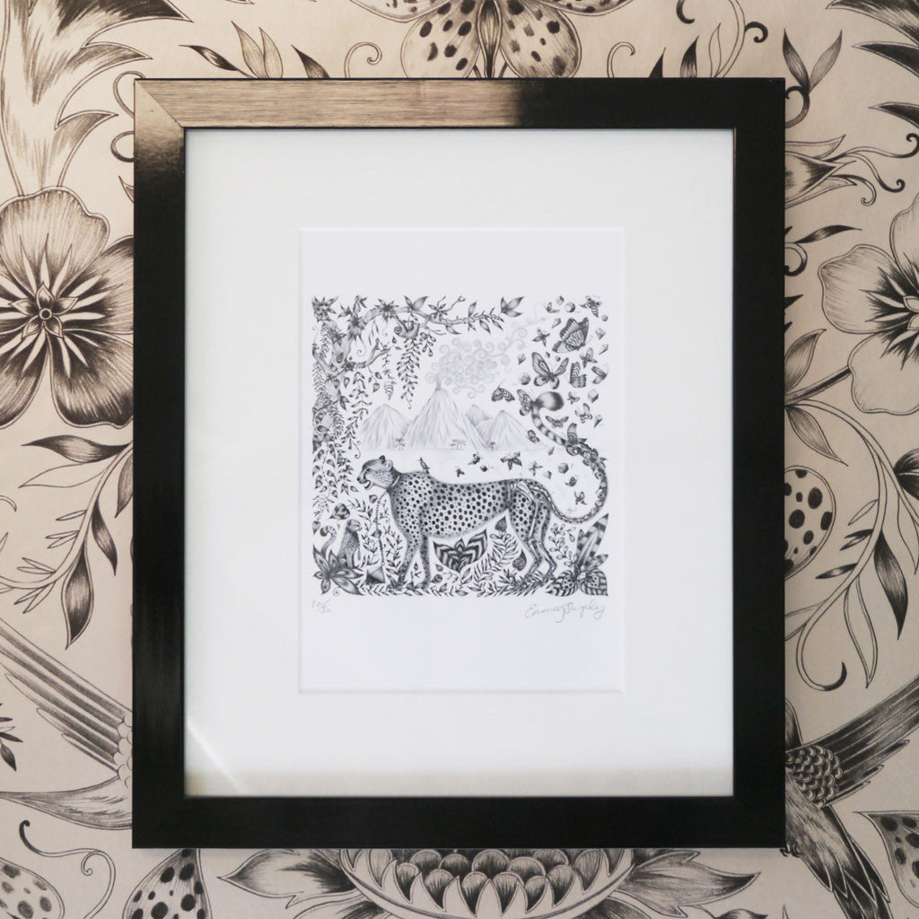 Cheetah Mini Print - Black Frame