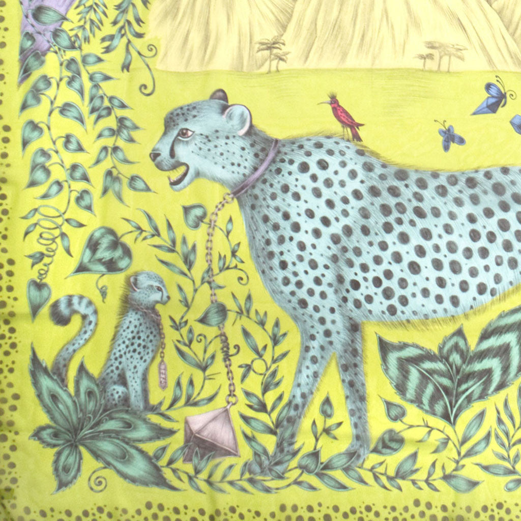 Cheetah Silk Chiffon Scarf