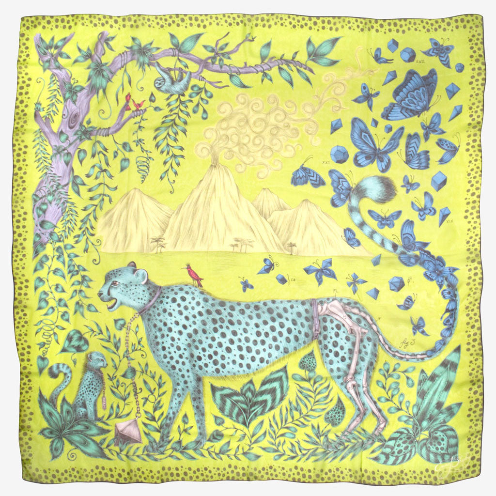 Cheetah Silk Chiffon Scarf