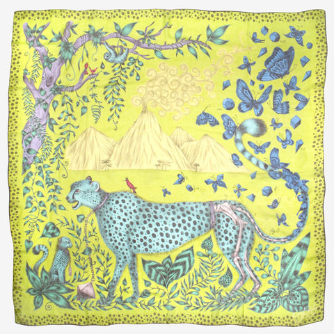 Cheetah Silk Chiffon Scarf