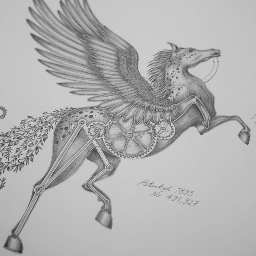 Pegasus Silk Chiffon Scarf