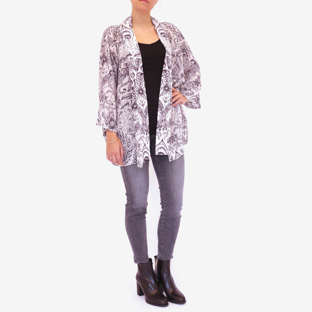 Amazon Short Silk Kimono