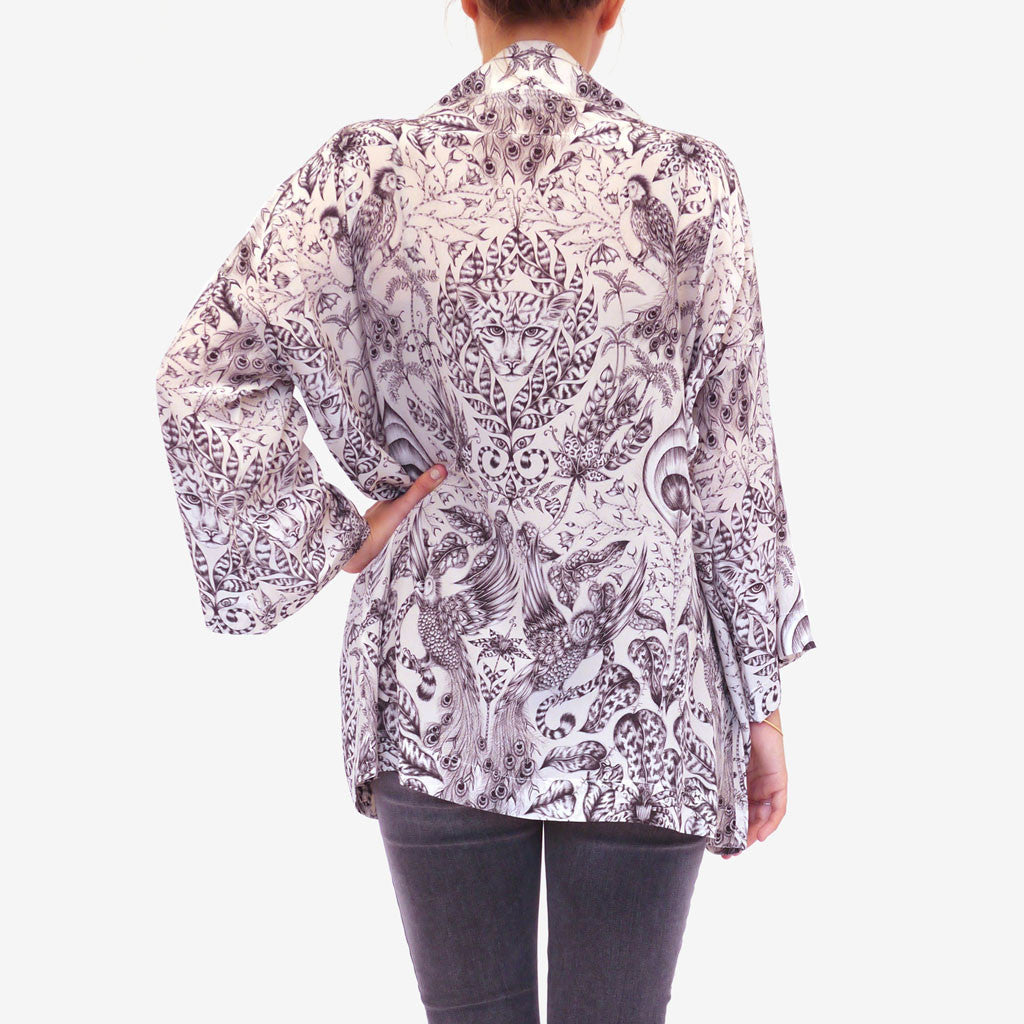 Amazon Short Silk Kimono