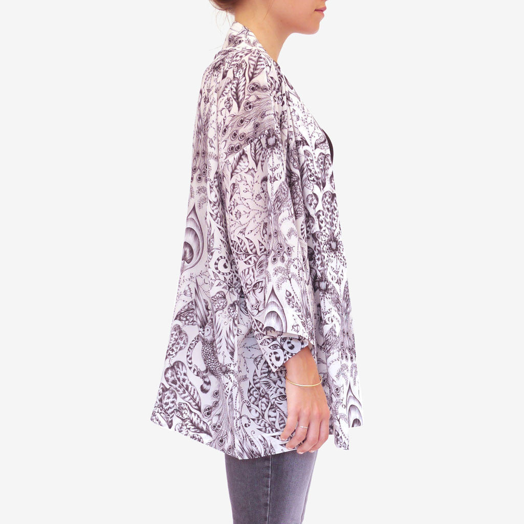 Amazon Short Silk Kimono
