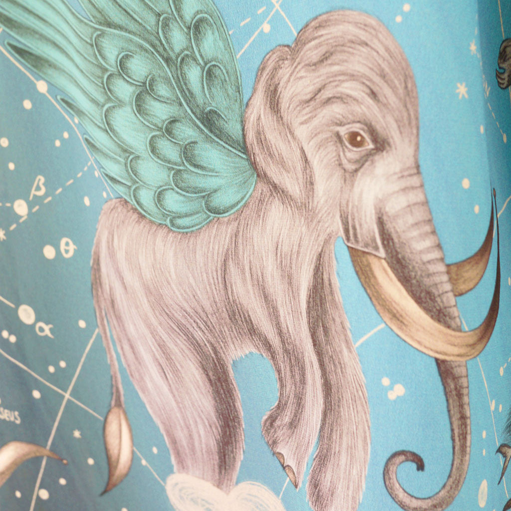 Constellation Short Silk Kimono