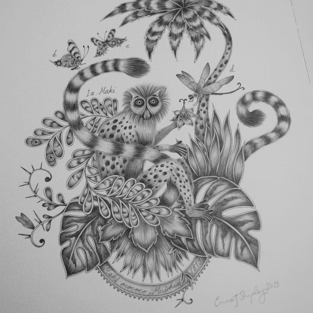 Lemur Silk Chiffon Skinny Scarf