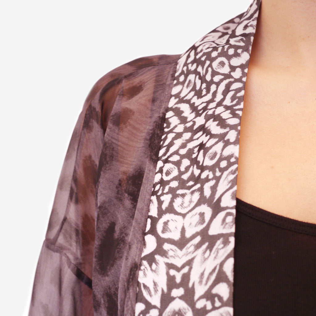 Tigris Long Silk Kimono
