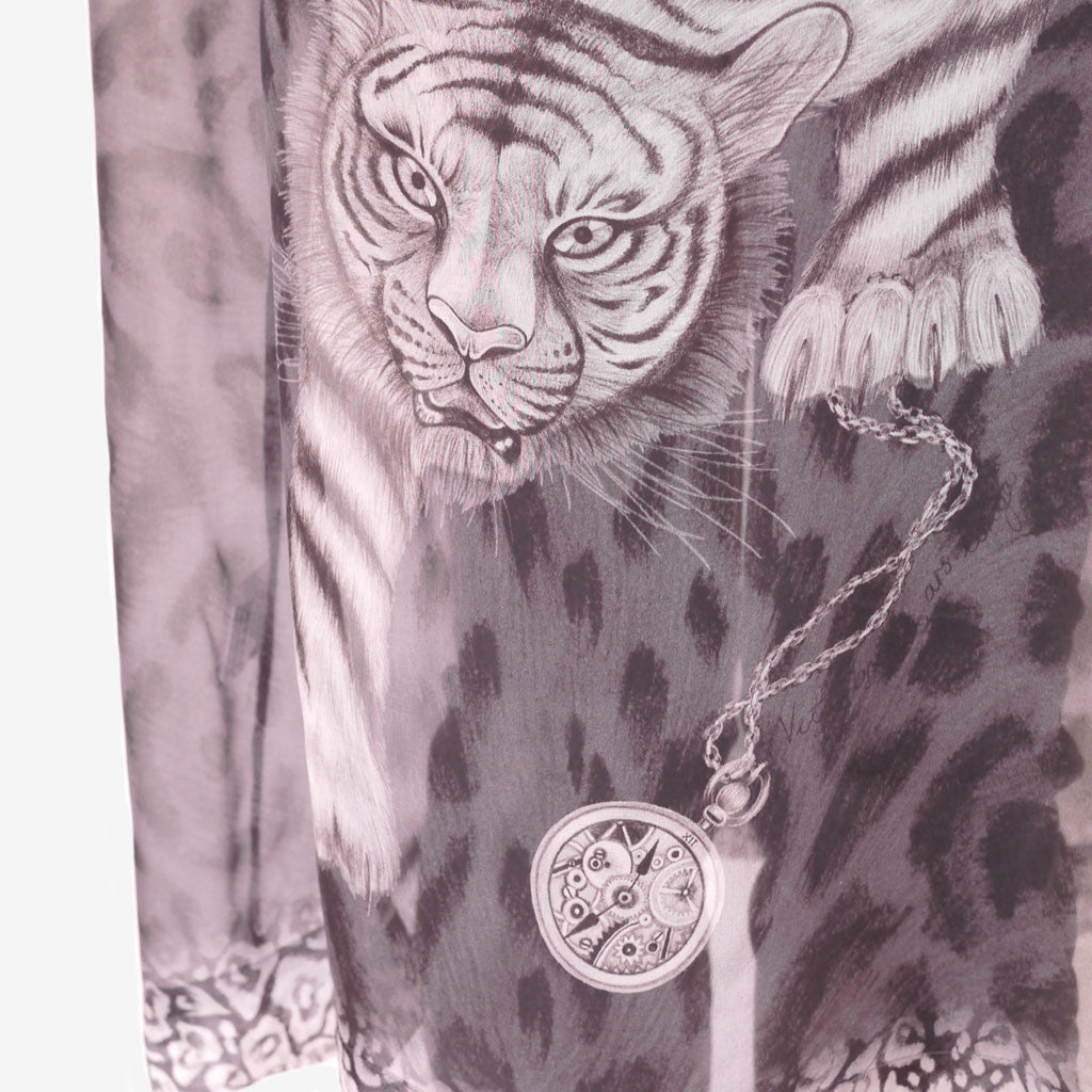 Tigris Long Silk Kimono
