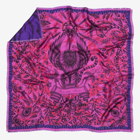 Rousseau Double Printed Silk Scarf