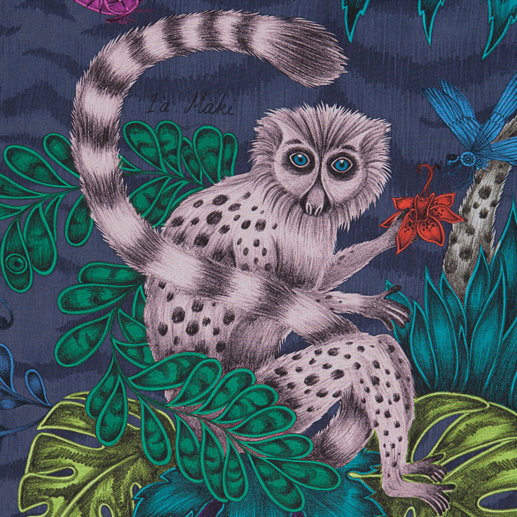 Lemur Silk Chiffon Skinny Scarf