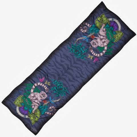 Lemur Silk Chiffon Skinny Scarf