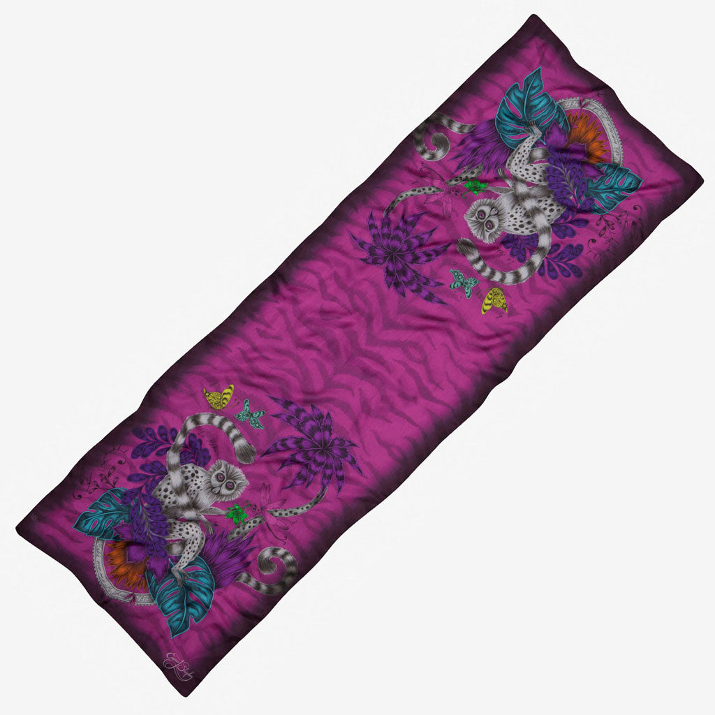Lemur Silk Chiffon Skinny Scarf