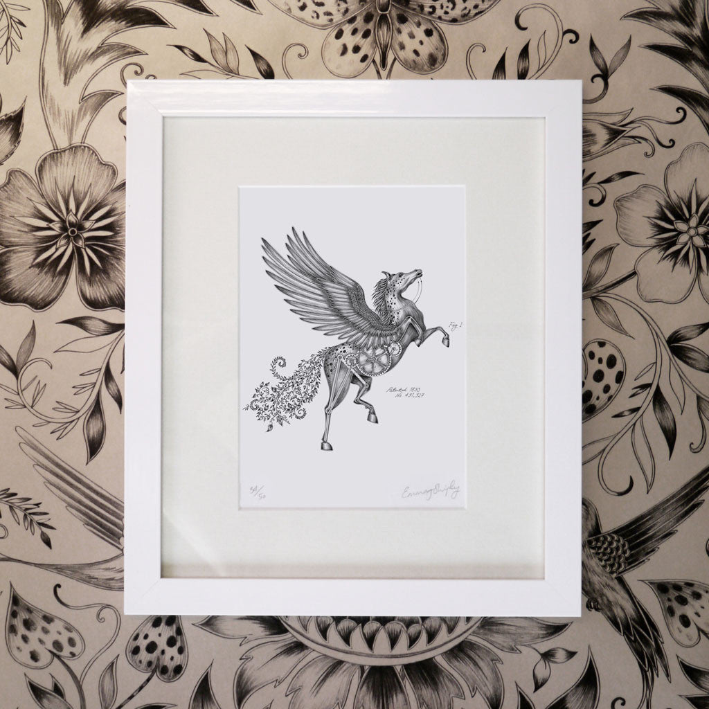 Pegasus Mini Print - White Frame