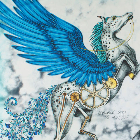 Pegasus Silk Chiffon Scarf