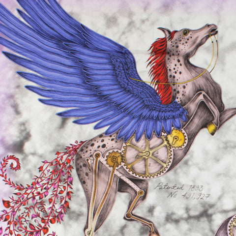 Pegasus Silk Chiffon Scarf