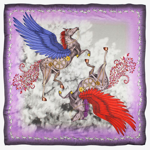 Pegasus Silk Chiffon Scarf