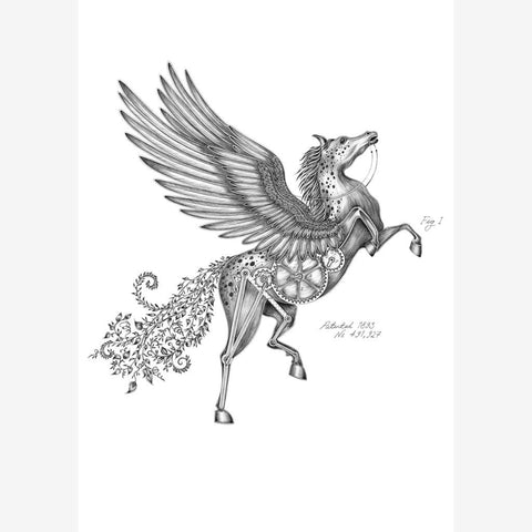 Pegasus Mini Print - Black Frame