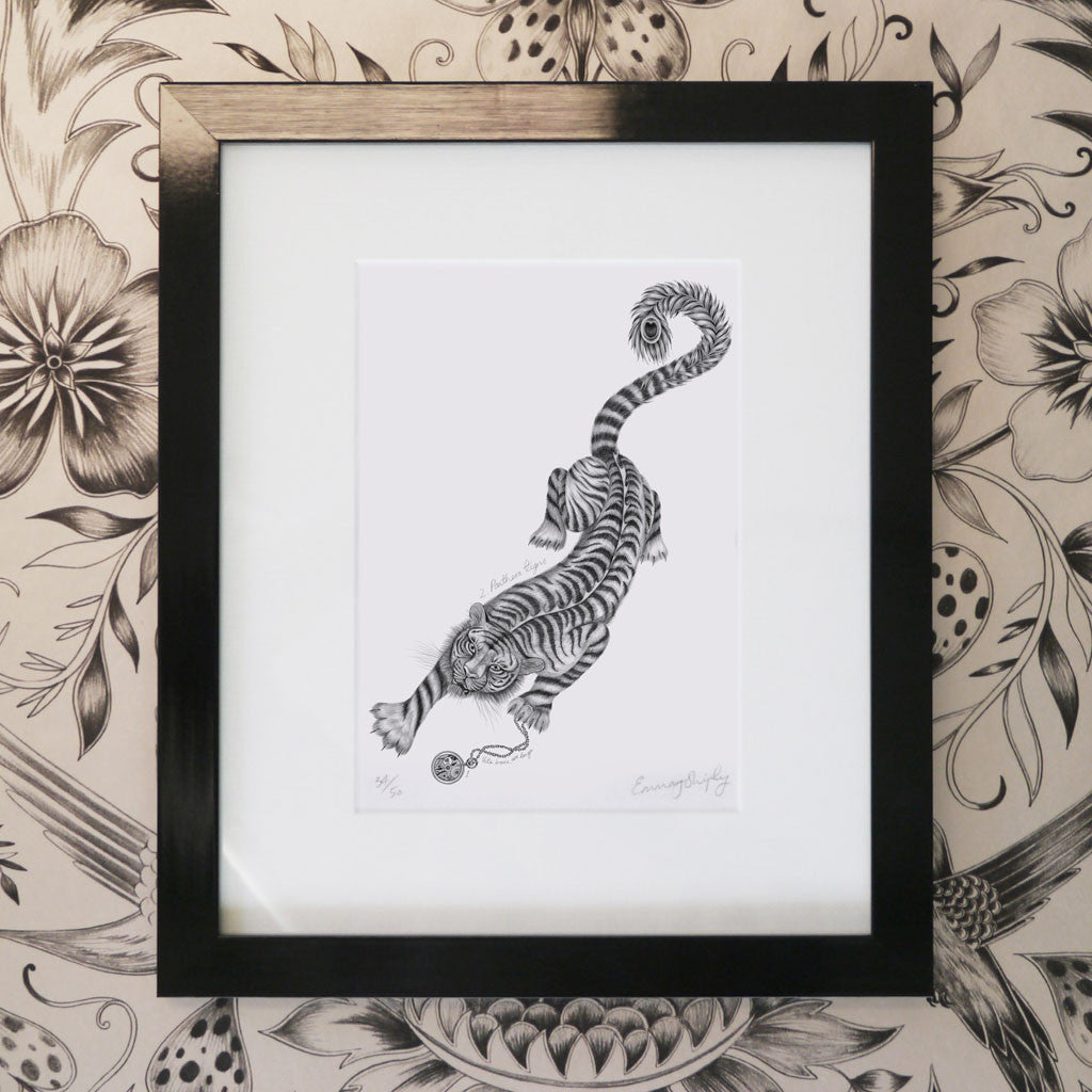 Panthera Tigris Mini Print - Black Frame