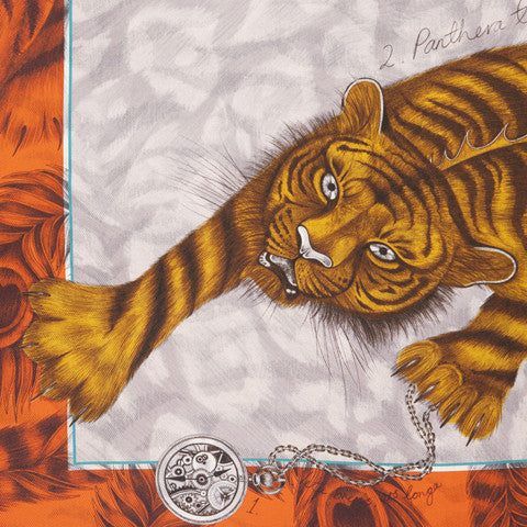 Tigris Double Printed Silk Scarf