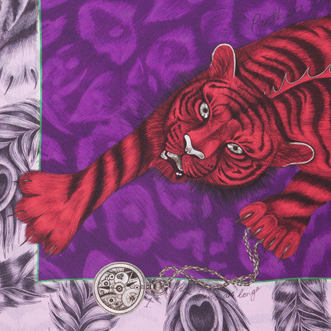 Tigris Double Printed Silk Scarf