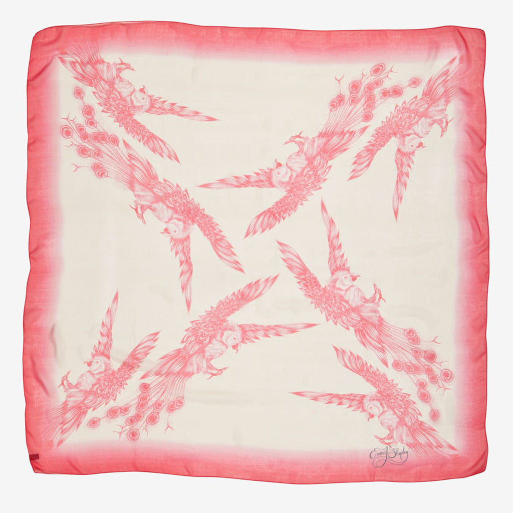 Parrot Silk Chiffon Scarf