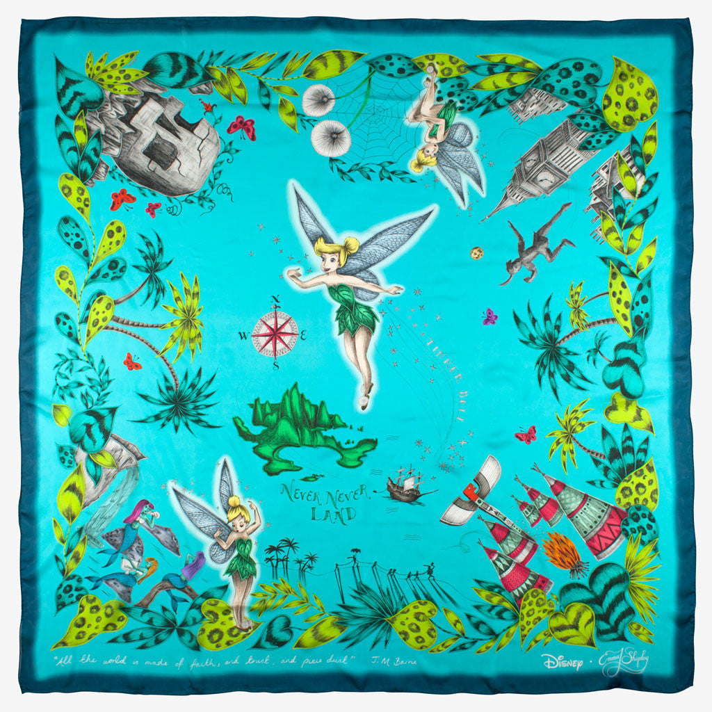 Disney Tinker Bell Silk Chiffon Scarf