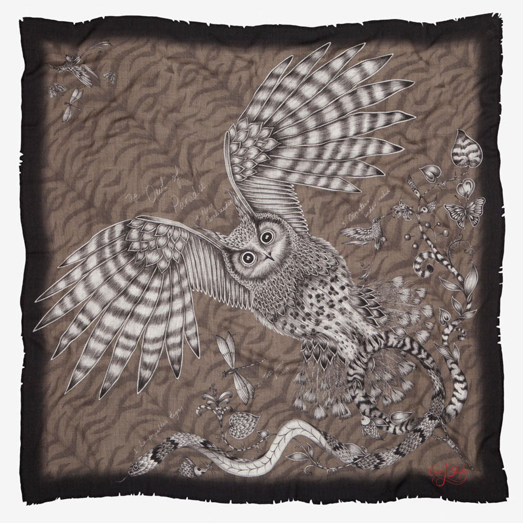 Owl of Paradise Wool Scarf
