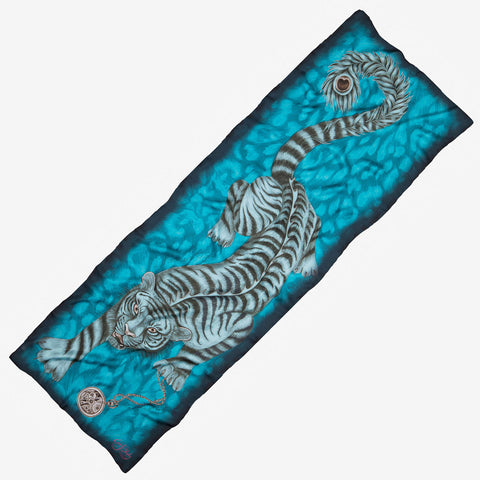 Tigris Silk Chiffon Skinny Scarf