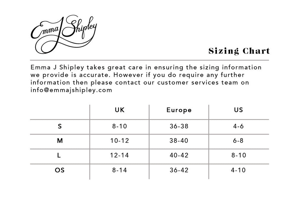 Accessories Size Chart